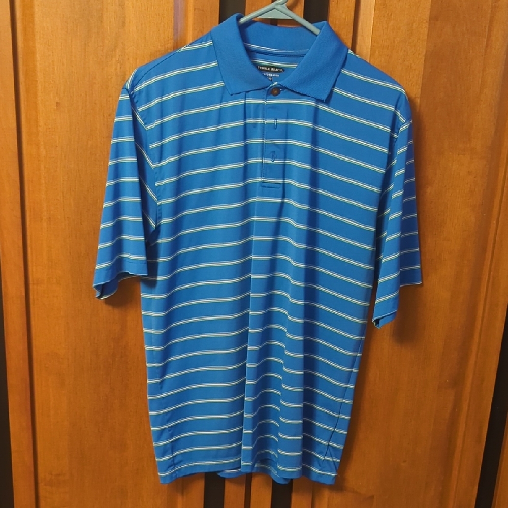Pebble Beach Blue Striped Men's Shirt